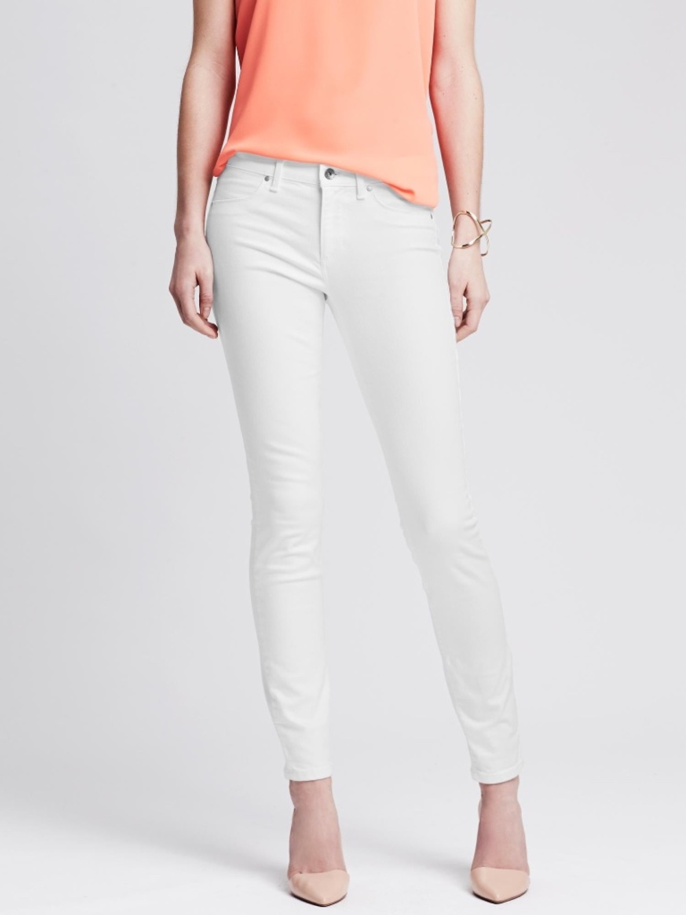 Banana Republic White Skinny Fit Jeans- 31/12 Petite